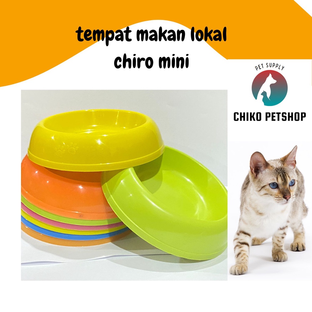 Tempat Makan lokal Single Mini Chiro type 3 untuk Puppy | Kitten