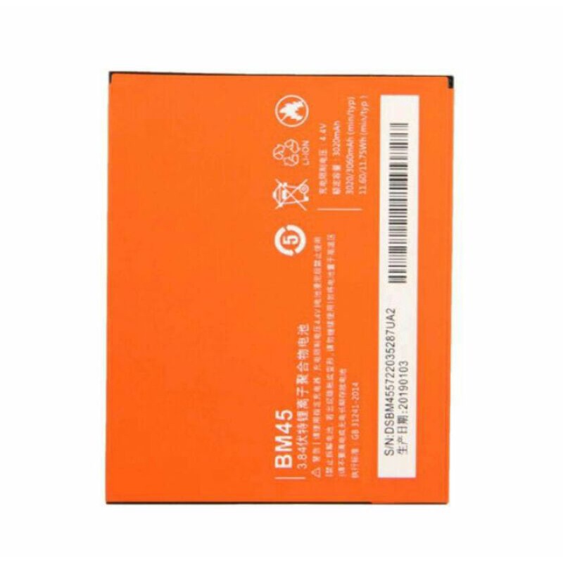 BATERAI XIAOMI REDMI NOTE 2 / NOTE 2 PRIME BM45 ORIGINAL XIAOMI