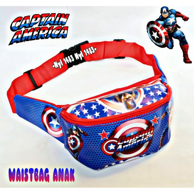 Waistbag anak karakter full print / tas bahu anak / Tas selempang anak / real pict