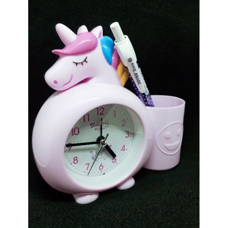 Big Sale!! Jam Weker Bunyi Standar Unicorn | Jam Alarm Karakter | Dekorasi Meja