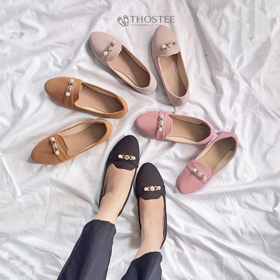 Sepatu Flatshoes Wanita Thostee Pearly pusatmode54321