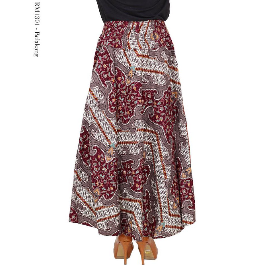 Promo Rok Muslim Katun Batik / Rok Panjang Model Umbrella Payung