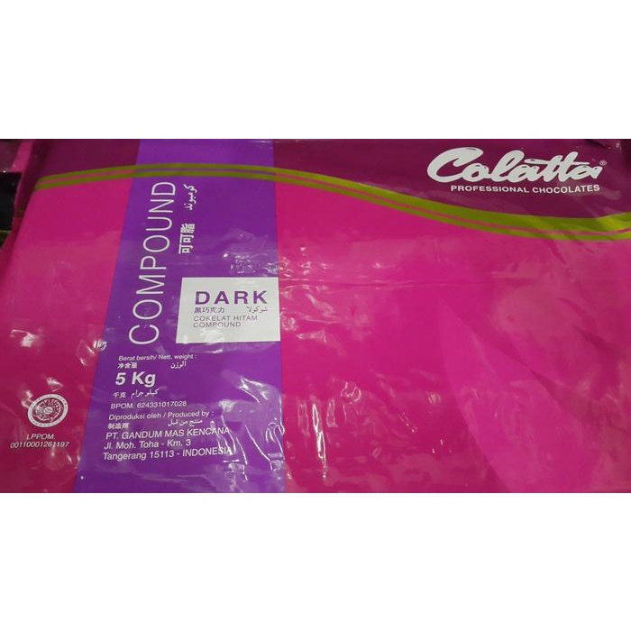 

Bahan Kue Cokelat Block - Dark Chocolate Compound Colatta 5Kg Gosend Only!
