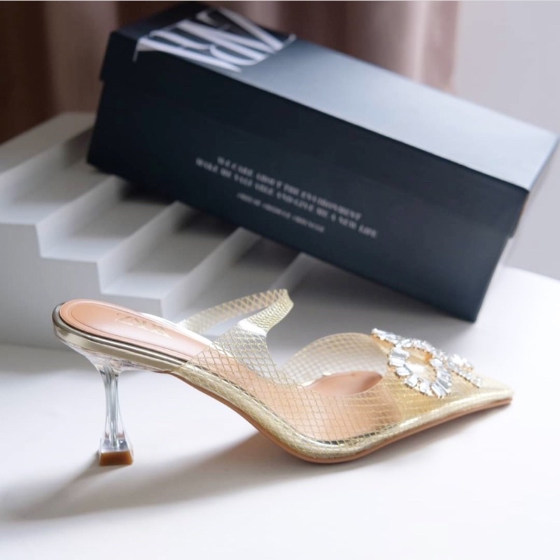 [7.7 Boombastis Sale⚡] - SEPATU HEELS WANITA SLINGBACK SHOES ZS462 PREMIUM IMPORT