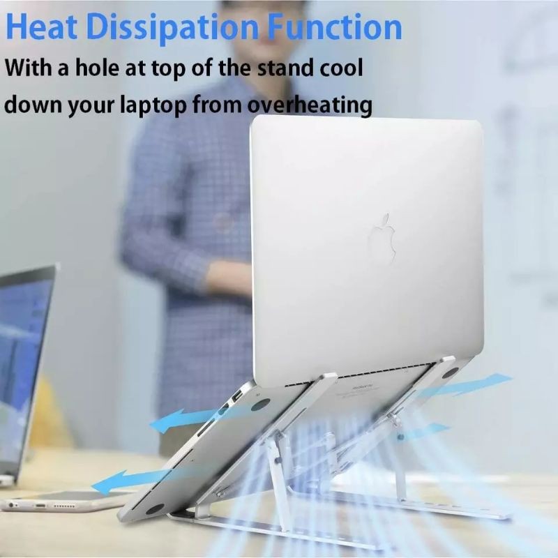 Stand Laptop/Laptop Stand Lipat Aluminum Alloy Macbook Notebook Handphone