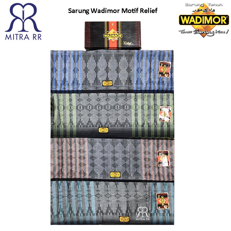 Sarung Tenun WADIMOR motif RELIEF Melayu Satuan / RELIEF Tumpal Satuan / Grosir Sarung Dewasa