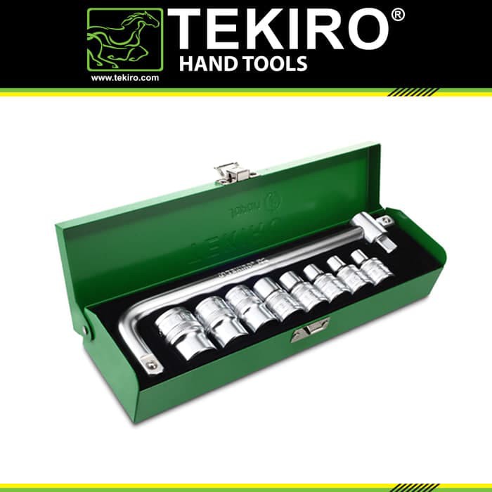 Kunci Sok Tekiro 8-24mm 6PT Box Besi Tekiro Sok Set Original