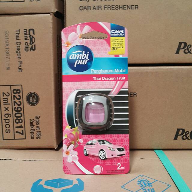 PENGHARUM INTERIOR MOBIL / CAR AIR FRESHENER AMBIPUR 2 ML (THAI DRAGON FRUIT)