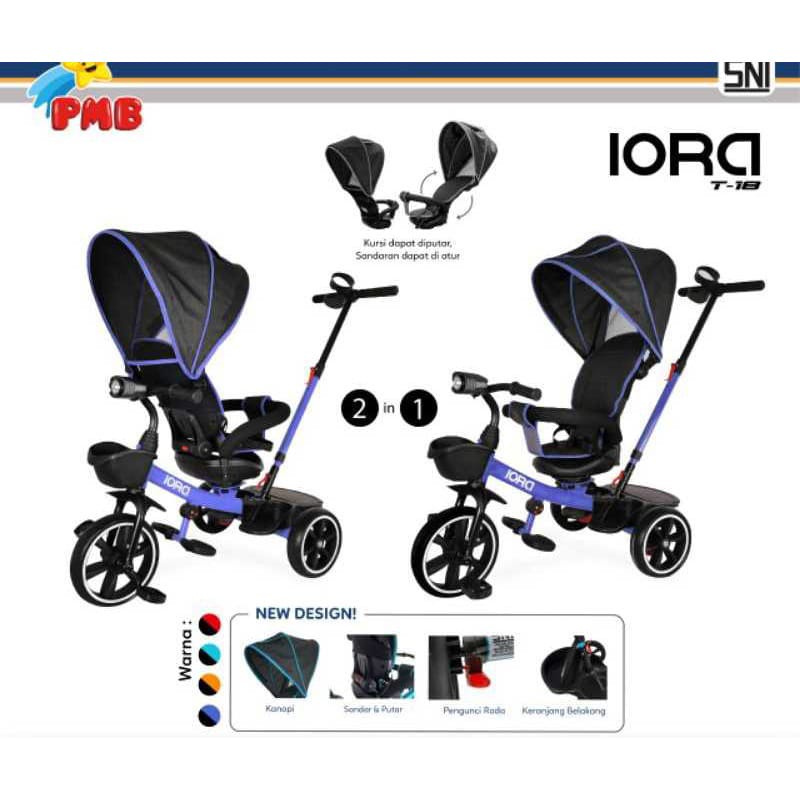 Sepeda Roda Tiga PMB IORA T17 &amp; T18 tricycle murah , sepeda anak , sepeda balita termurah