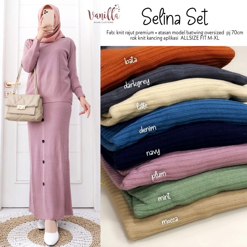 (ONE SET WANITA HIJAB) SELLINA SET BY Vanilla hijab clothing