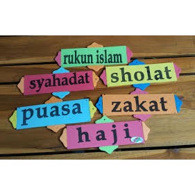 HIASAN DINDING ISLAMI RUKUN ISLAM Alat Peraga Pendidikan Edukasicp