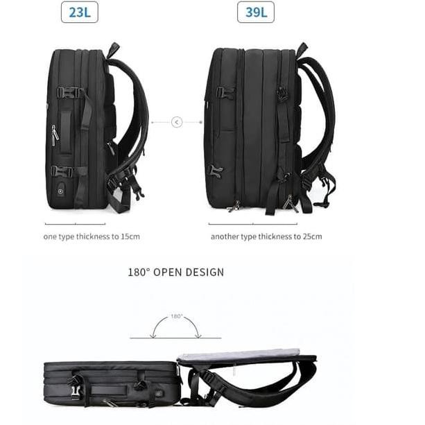 TERBARU BULAN INI Mark Ryden MR8057 Backpack Bag USB - Tas Ransel Laptop 17 " - BLACK CFF7...