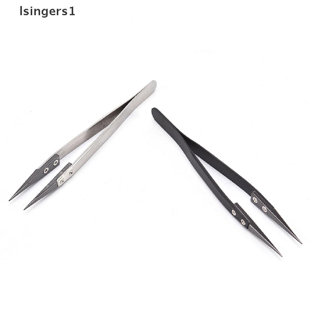 (lsingers1) Pinset Ujung Keramik Bahan Stainless Steel Tahan Panas