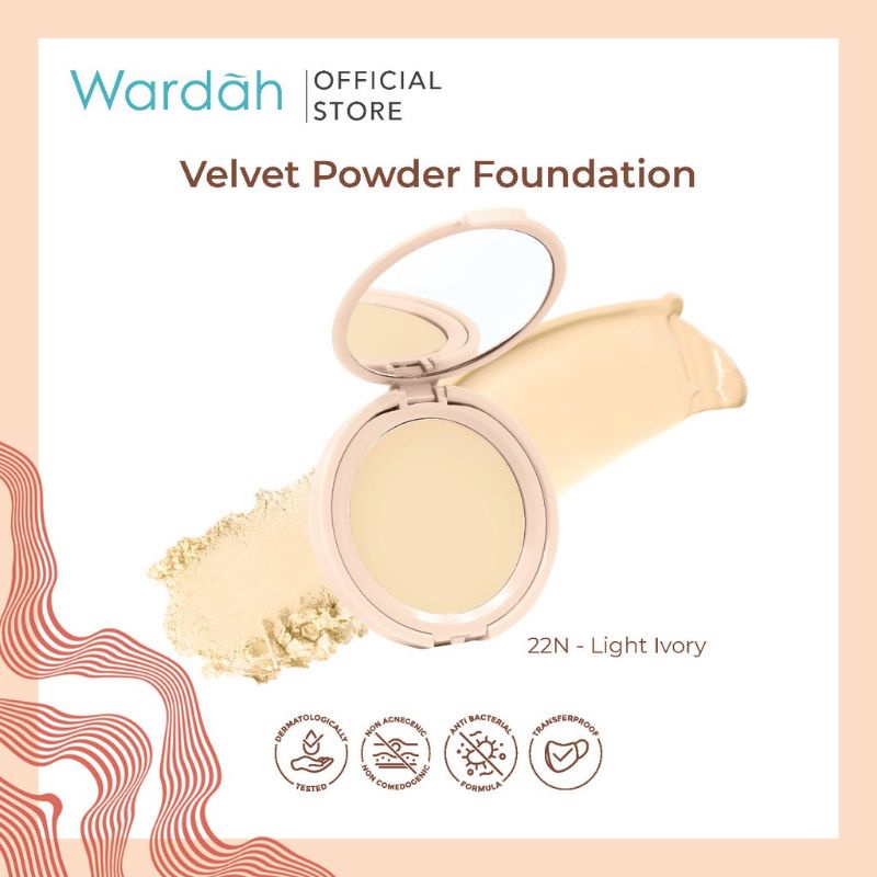 wardah Velvet Powder Foundation - Velvet Foundation - bedak wardah