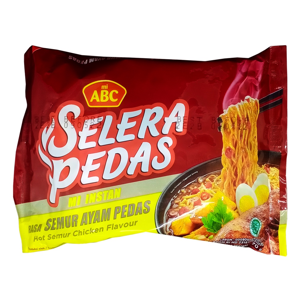 

Mi Instan ABC Selera Pedas Rasa Semur Ayam Pedas 70g
