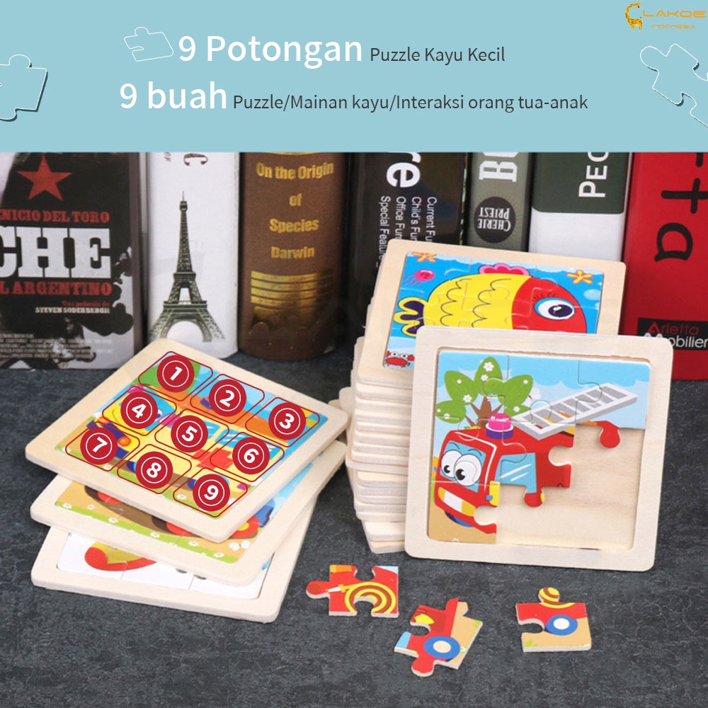 LAKOE WOODEN PUZZLE /puzzle kayu jigsaw / mainan puzzle kayu anak