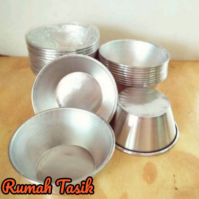 Cetakan Nasi Tim / Kobokan Nasi / Mangkok Takaran Beras Almunium Multifungsi