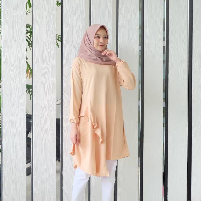 Tunik 2022 import original kaos Long Tunik terbaru J7X4 wanita Bisa Cod remaja Full Kancing Premium 