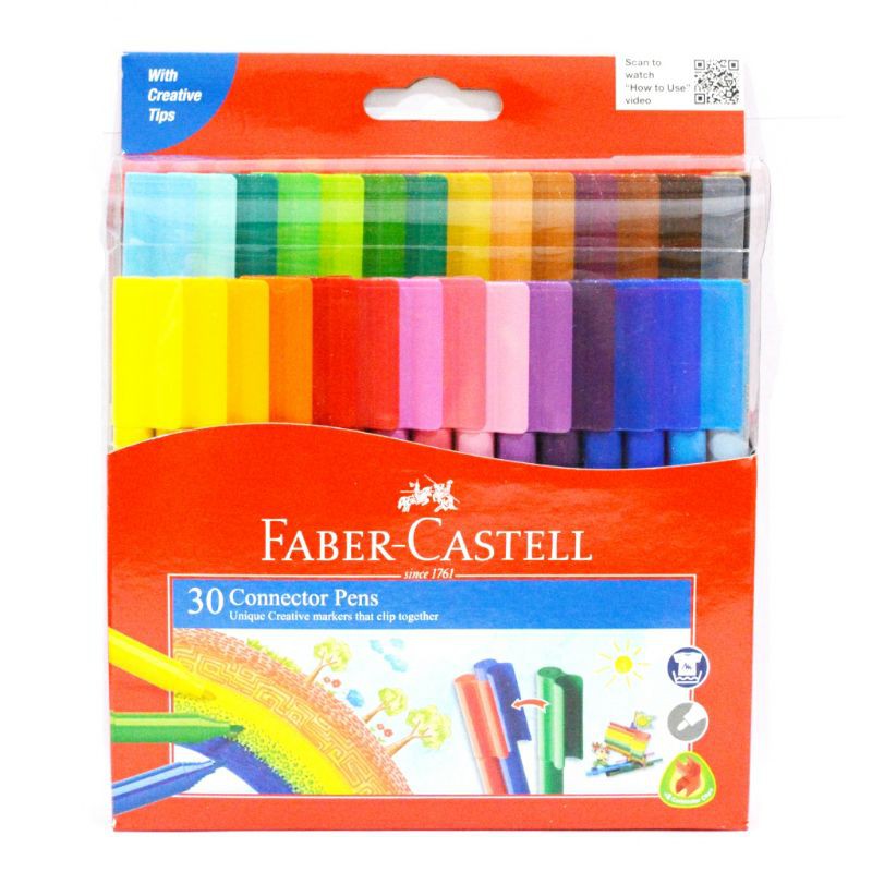 

Spidol Warna Connector Pen Faber Castell 30 no Gift Set