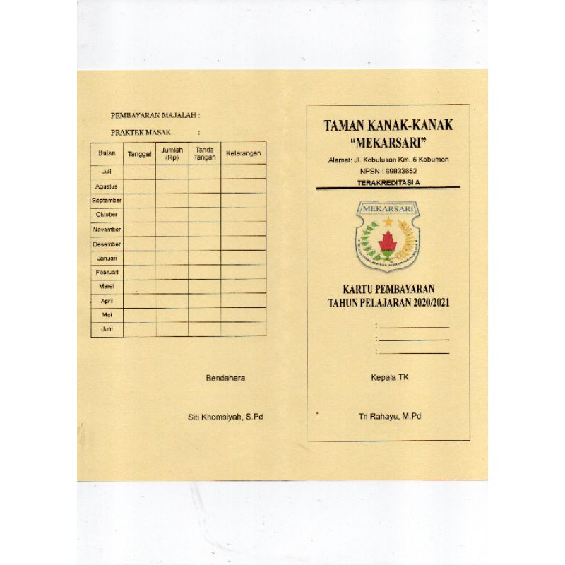

Cetak Kartu SPP, IURAN, INFAQ CUSTOM