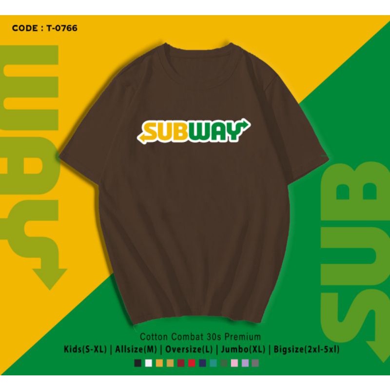 KAOS SUBWAY/T-SHIRT SUBWAY OVERSIZE UNISEX