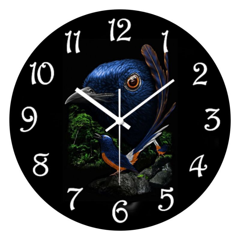 Jam dinding Burung Murai Medan/Diameter:30cm.