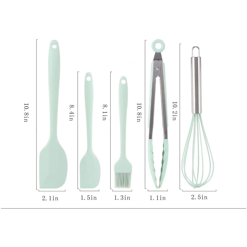 5 PC Spatula Silikon/Set Peralatan Masak Indah 5 buah Spatula Silikon Peralatan Makan Silikon