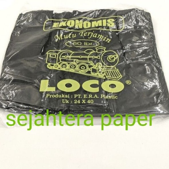 Kantong plastik Loco hitam ekonomis 24 x 40