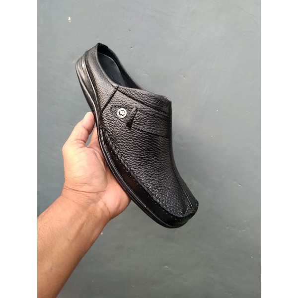 SEPATU SELOP KULIT ASLI