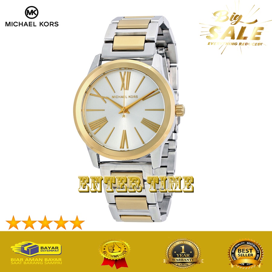 HOT SALE  JAM TANGAN WANITA IMPORT MICHAEL KORS  TYPE MK3521 STAINLESS JAM TANGAN FASHION WANITA BRA