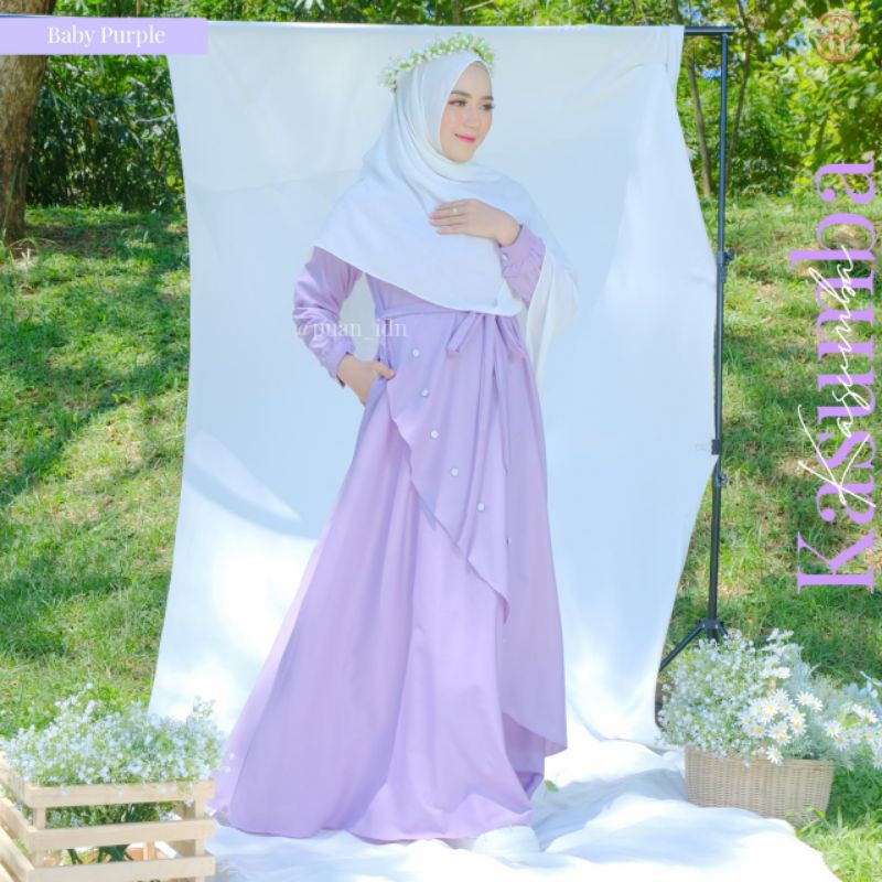 Gamis KASUMBA Dress By Puan Hijab pesta Terbaru Remaja 2021 Cantik Mewah Syari Kondangan Rekomendasi