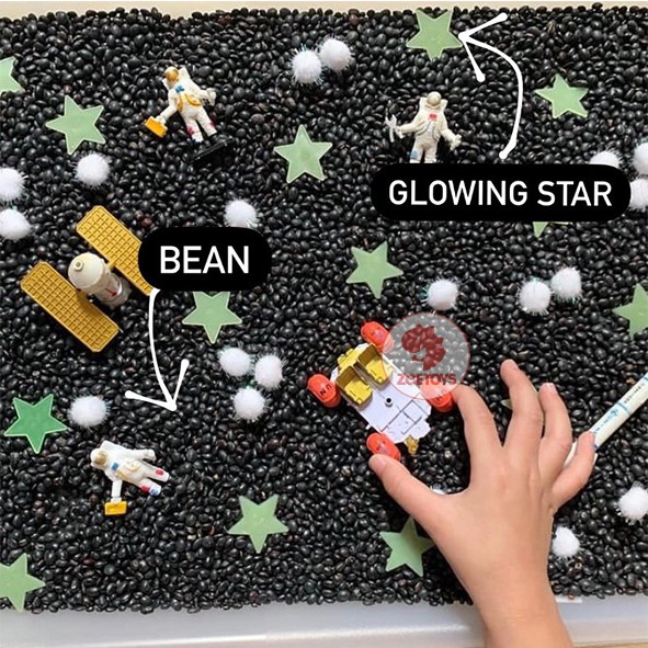 Zoetoys Solar System - Glowing Star Pack | Black Beans |  Mainan Anak