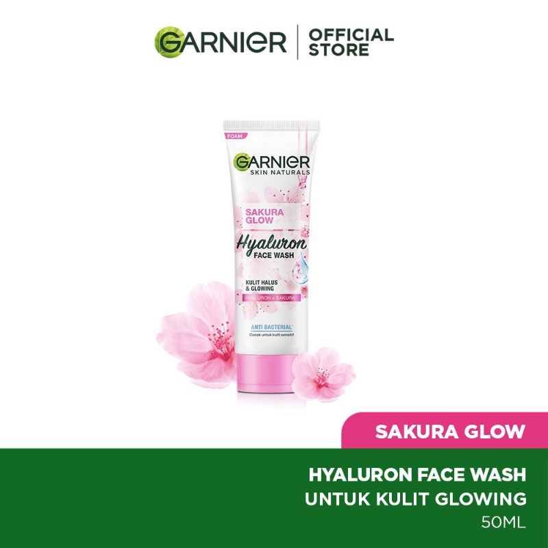 GARNIER Sakura Glow Hyaluron Face Wash - 50ml &amp; 100ml