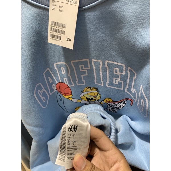 CREWNECK H&amp;M GARFIELD BLUE