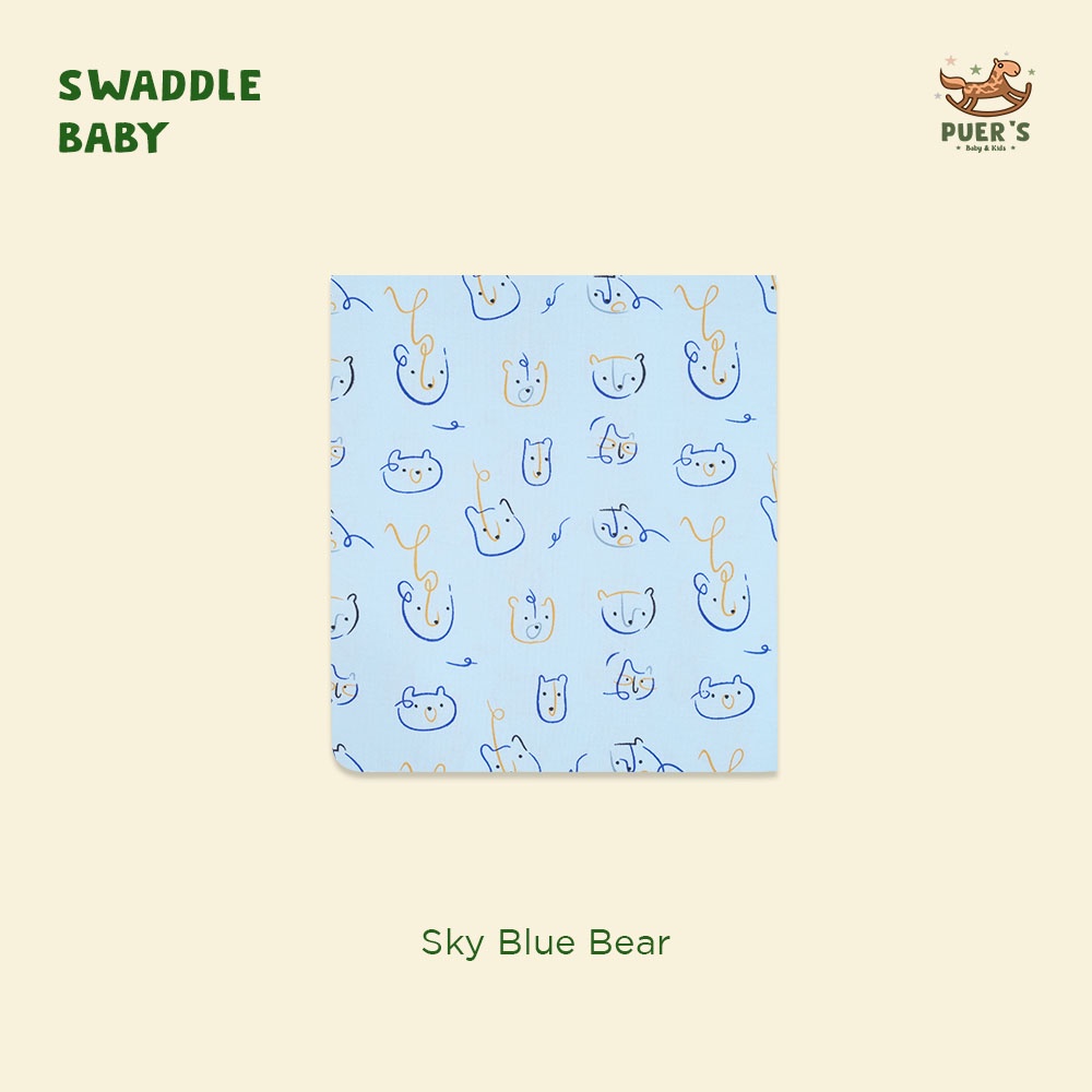 BEDONG BAYI (SWADDLE BABY) PUER'S SKY BLUE BEAR