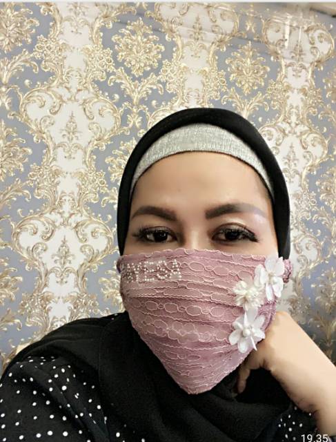 Masker Kain brokat mewah