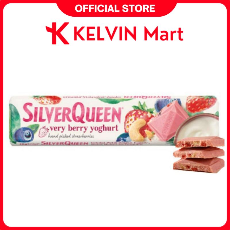 

SilverQueen Verry Berry Yoghurt Cokelat Silver Queen Pck 58g | KELVIN Mart