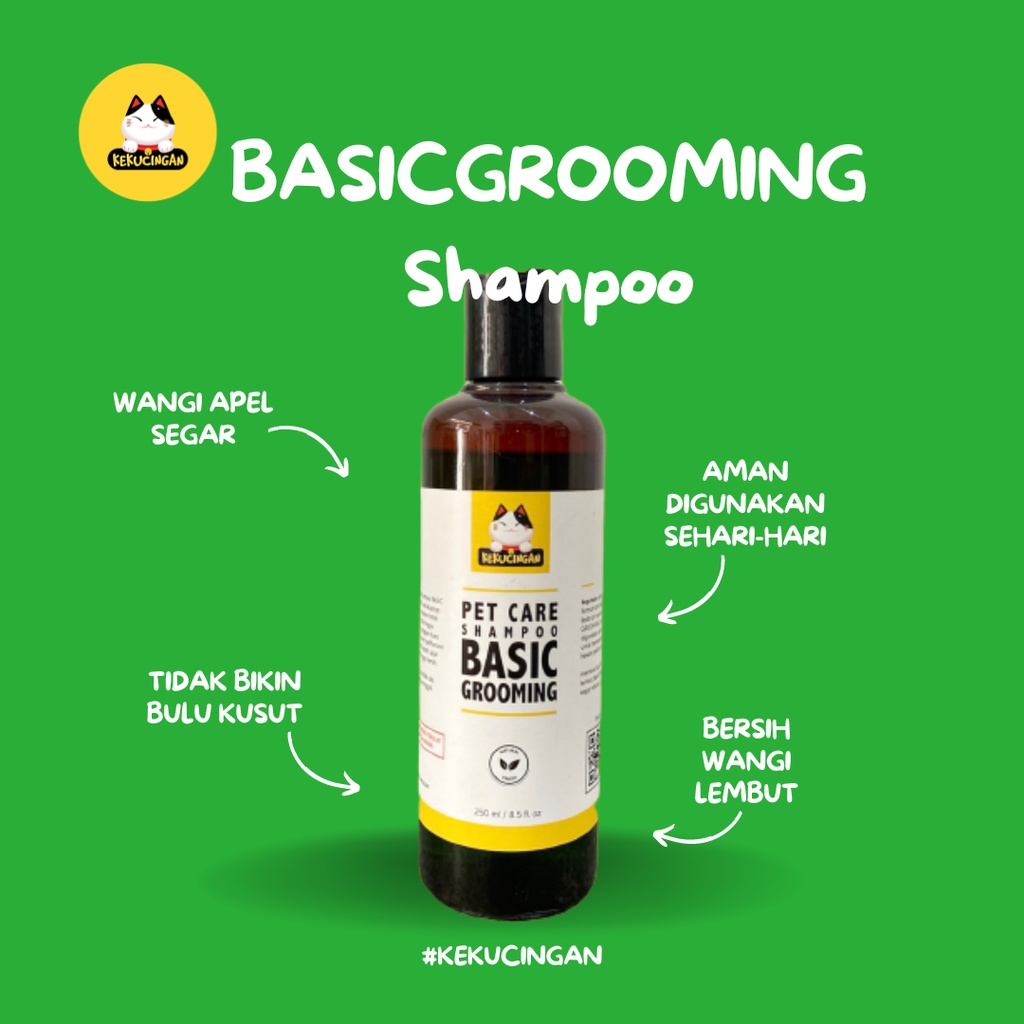 Basic Grooming Shampoo Kucing Anjing Kitten Harian