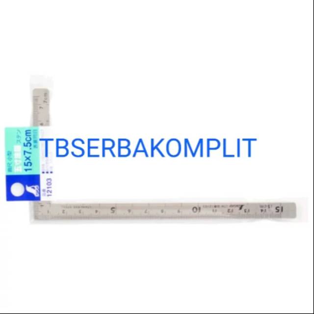 

Ruler 150mm x 75mm Penggaris 15cm x 7.5cm SHINWA 12103 asli JEPANG