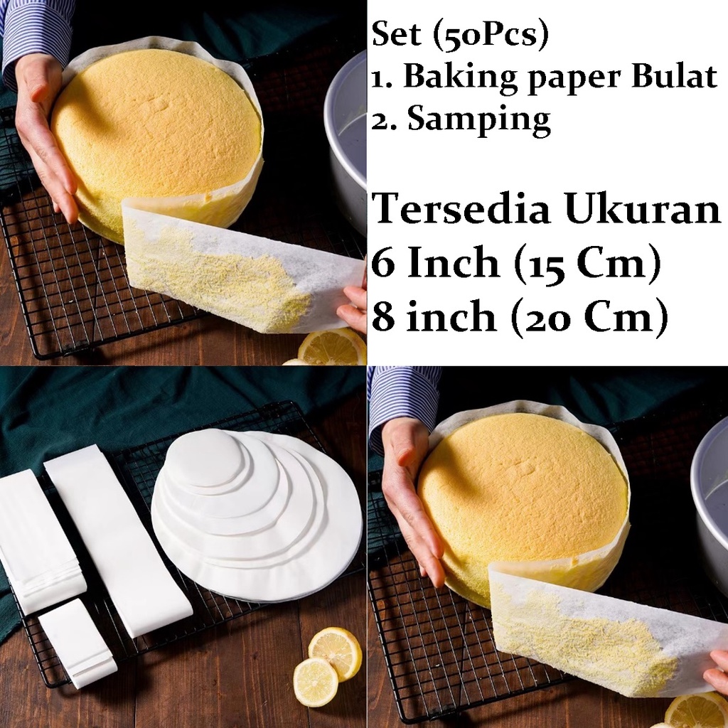 Baking Paper Kertas Bapao Kue Bulat Baking Paper 4 6 8 Inch Set