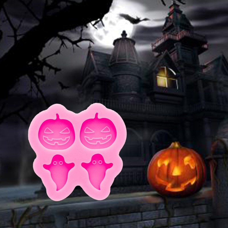 Siy Cetakan Anting Tusuk Bentuk Labu Halloween Bahan Silikon Untuk Wanita