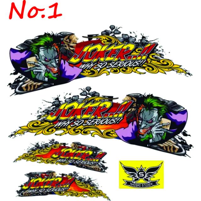 Striping sticker Scoopy fi new Joker zombie list body Scoopy f1 custom karakter Joker zombie style