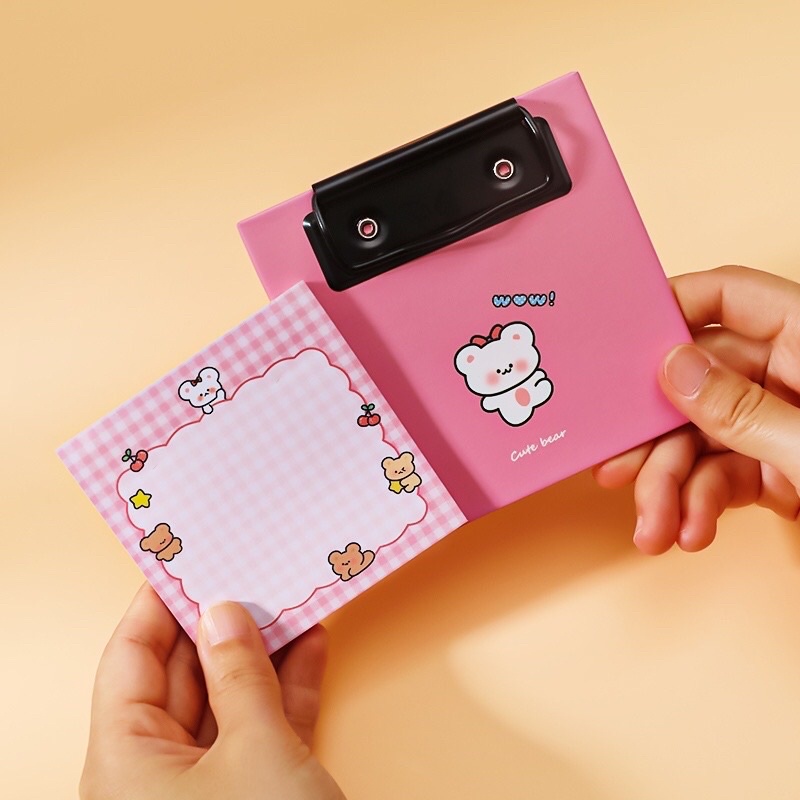 READY STOCK BISA COD MEMO PAD KERTAS TEMPEL DENGAN ALAS KERAS INDEKS PEMBATAS BUKU STICKY NOTE PENGGARIS SEKOLAH ANAK PEREMPUAN PINK DIARY BUKU KARAKTER KARTUN BERUANG LUCU KAWAII FANCY AESTHETIC VIRAL GAYA REMAJA CEWEK KOREA IMPOR JURNAL SCRAPBOOK MURAH