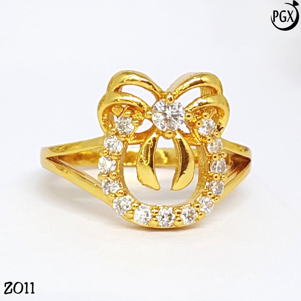 PGX Cincin Xuping Wanita Lapis Emas Aksesoris Perhiasan Fashion Premium - Z011