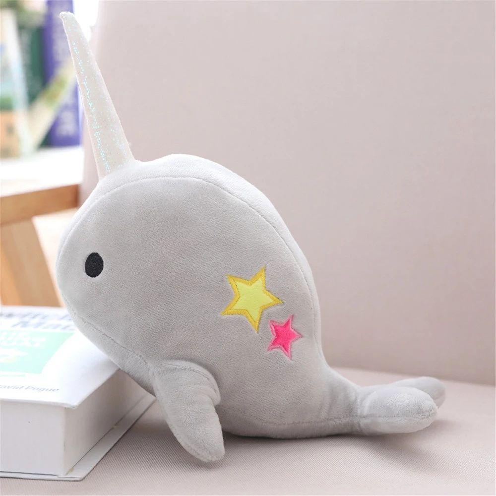 REBUY Rebuy Whale Plush Toy Hadiah Ulang Tahun Anak Hadiah Mainan Lembut Bayi Kid Girl Mainan Mewah Mainan Dekorasi Binatang Laut