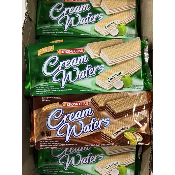 

Khong Guan Cream Wafers 240gr/ Serena Wafers strawberry 185gr