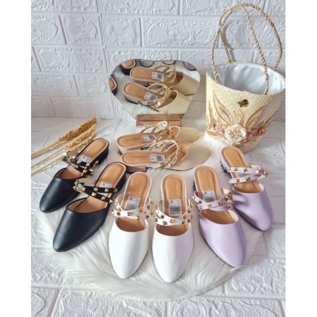 ABBUSHOES BR 01 bapau stut silang  3cm untuk wanita