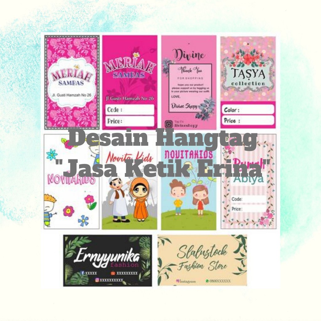 

Jasa Desain Hangtag Produk/ Label Barang Jualan (SOFT FILE)