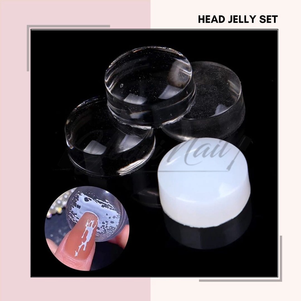 Head jelly silicon stamp nail art refill stamping nails pure jelly pengganti kepala stamp stamper