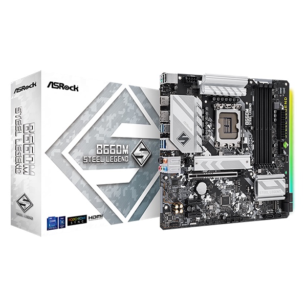 MOTHERBOARD ASROCK B660M STEEL LEGEND LGA1700 B660 DDR4 USB3.2 SATA3